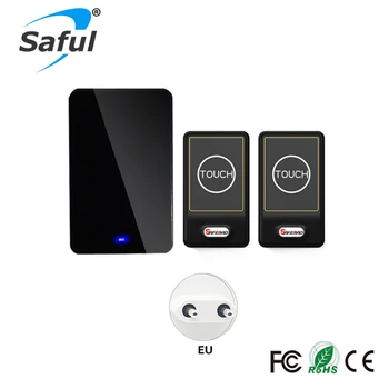 

Saful Wireless DoorBell Waterproof EU/US/AU/UK Plug 28 Chimes 2 Ourdoor Transmitter + 1 Indoor Receiver door bell Free shipping