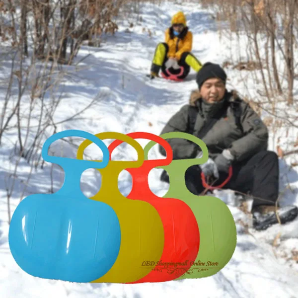 2PCS Sledge Plastic Skiing Boards grass skiing san...