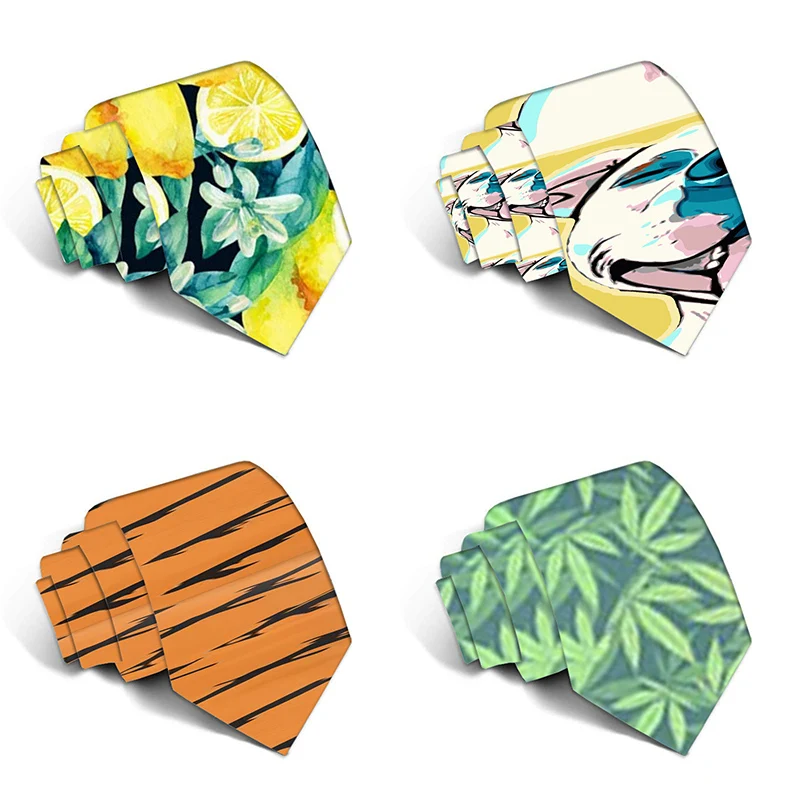 

Original design funny neckties men cartoon Novelty ties anime Printed neck ties Wedding gift Party Accessories 5LD32