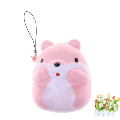 Kawaii Soft phone straps Squeeze Scented Stretchy Toy Squishy Slow Rising Hamster Mouse Gift Pendant 8CM | Мобильные телефоны и