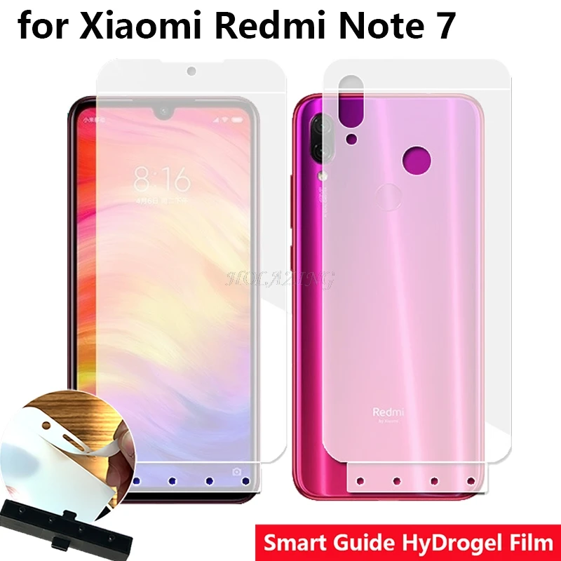 

Smart Guide Tool Soft AUTO Fixed Hydrogel Film Full Cover Screen Protector for Xiaomi Redmi Note 7 6.3" Optional Front & Back