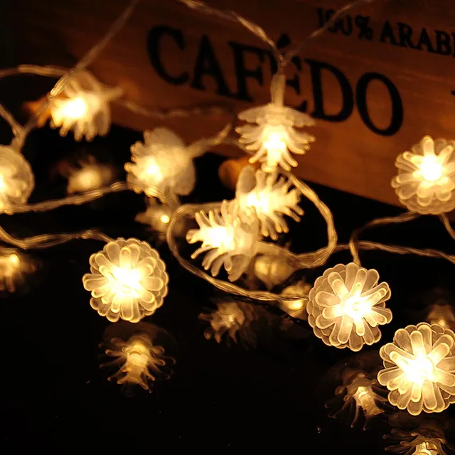 22M 20 Pine Cone Leds String Lights Christmas Tree Holiday Decoration Light Wedding Lamp 22M 20 Pine Cone Leds String Lights Christmas Tree Holiday Decoration Light Wedding Lamp