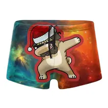 Натирает Рождество Мопс милый мопс даб шаблон 3D печать Speedo мужские купальные мужские плавки мужские боксеры купальники сексуальные