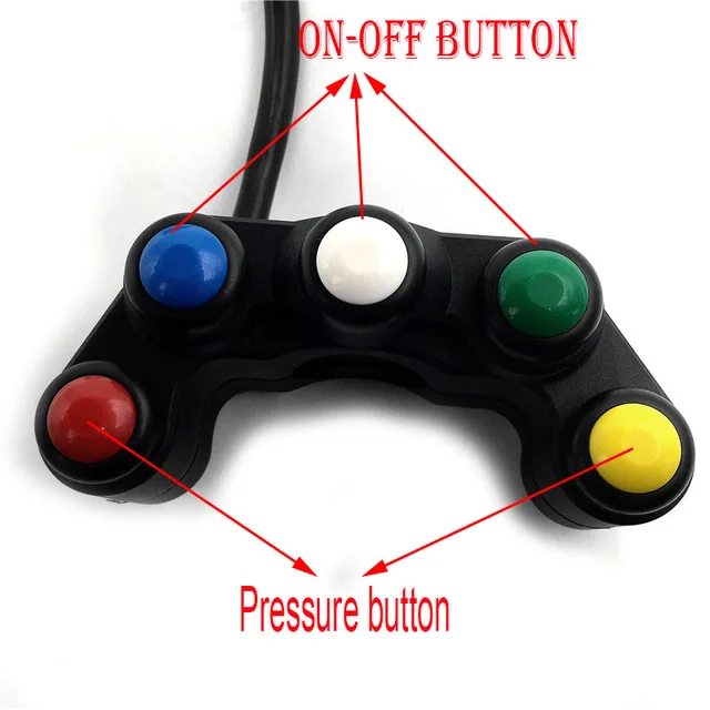 5 button Motorcycle switch/switches button 7/8 22mm handlebar /lights /on-off button waterproof