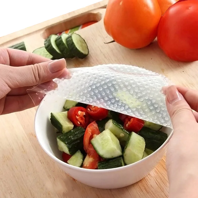 New 4pcs Multifunctional Food Fresh Keeping Saran Wrap Kitchen Tools