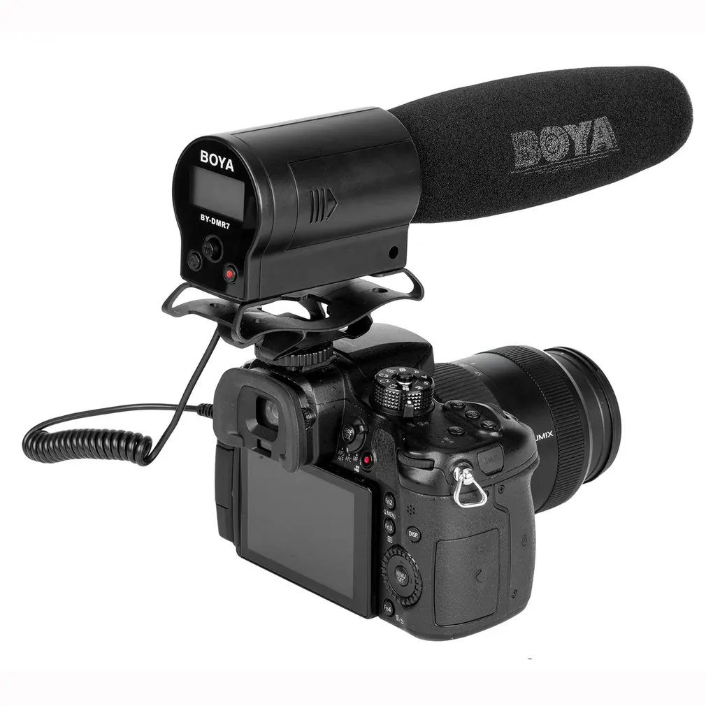 

BOYA BY-DMR7 Condenser Microphone with LCD Display Broadcast Integrated Flash Recorder
