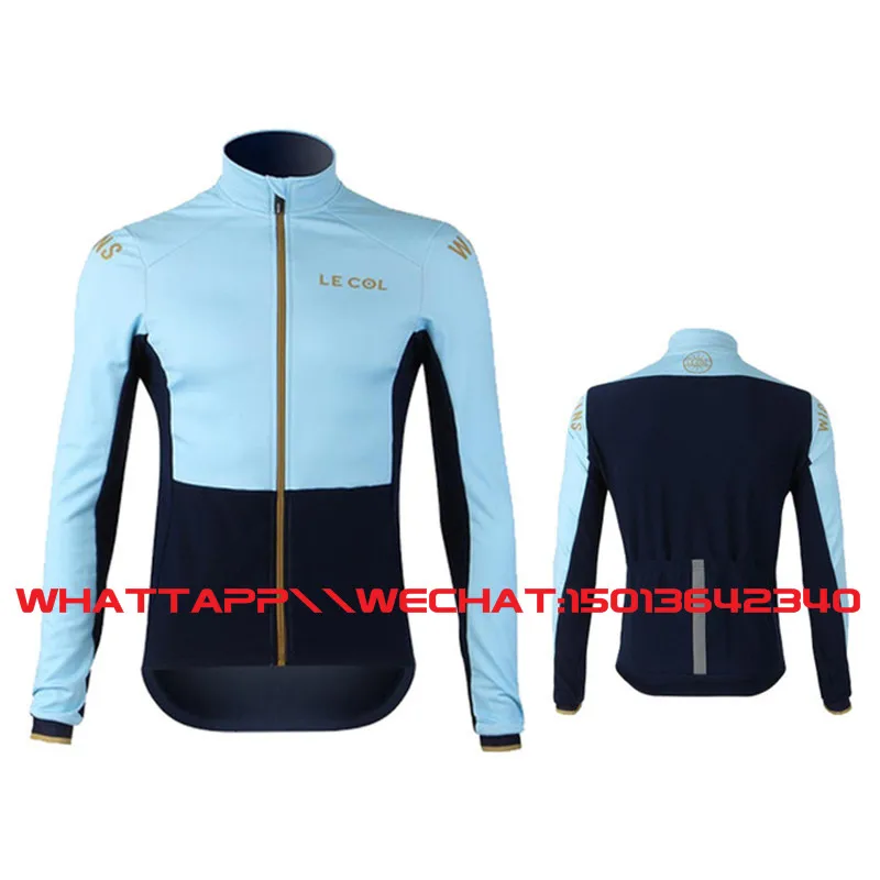 new Wiggins LE COL men's high quality spring thin long sleeve professional team cycling bicycle tight shirt thin fabric - Цвет: 2