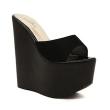 Hot! 2017 White Women Wedges Sandal 17 Cm High Heels Slippers Ladies Shoes Woman Sandalias Mujer Sandales Femme Summer Style