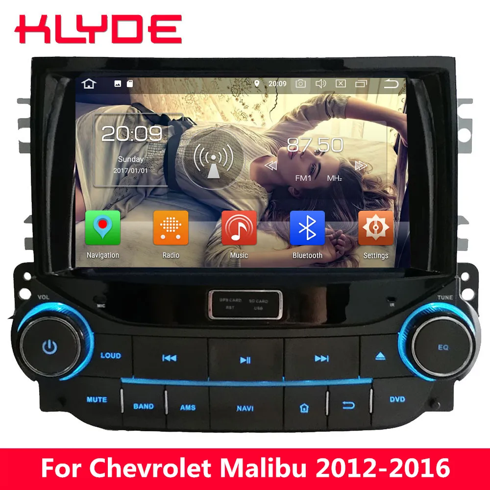 

KLYDE 4G WIFI Android 8.0 7.1 6.0 Octa Core 4GB RAM 32GB ROM Car DVD Player Radio GPS Navigation For Chevrolet Malibu 2012-2016
