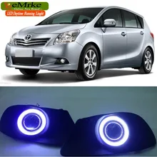 EeMrke для Toyota Verso Sportsvan COB светодиодный Ангел глаз DRL дневные ходовые огни Tagfahrlicht галогенные лампы H11 55 Вт Противотуманные фары комплекты