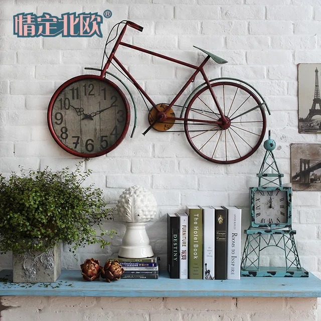 American bicycle vintage wall clock decoration wall clock