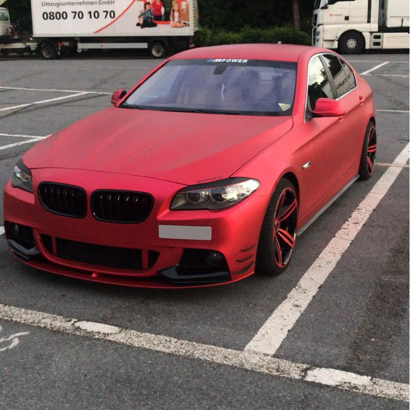 Matte metallic red vinyl wraps satin red wraps 1