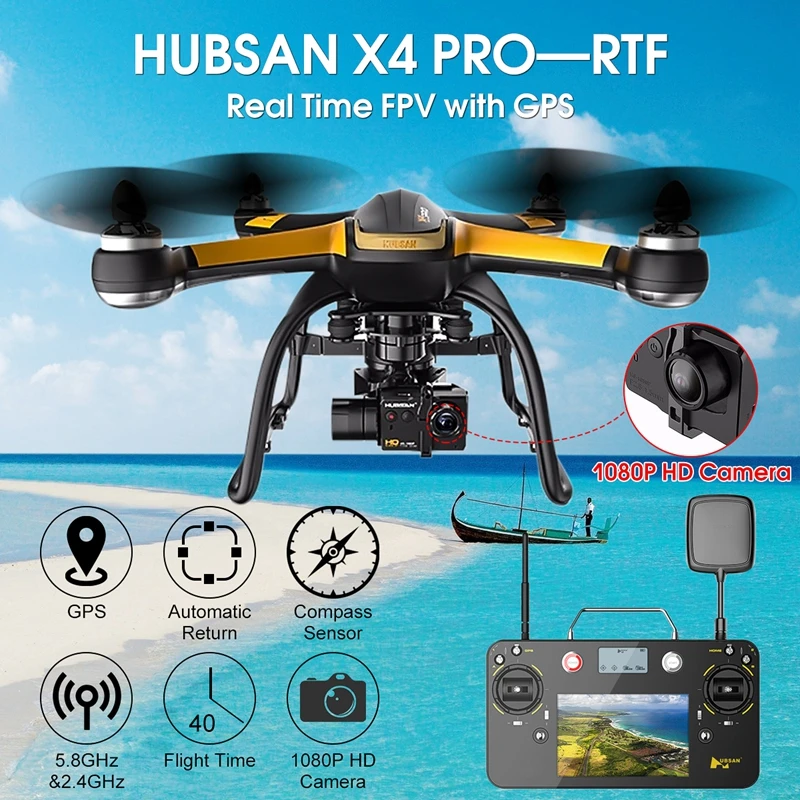 

Original Hubsan X4 Pro H109S High & Standard Edition 5.8G FPV RC Drone With 1080P HD Camera 3 Axle Gimbal GPS Quadcopter RTF