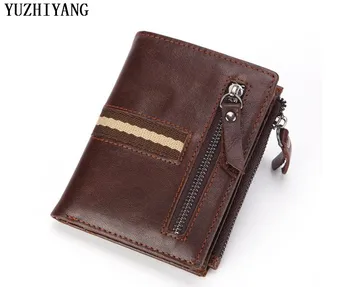 

high quality genuine leather wallet man clips brown black slim man wallet for credit cards man wallet leather with coin pocket