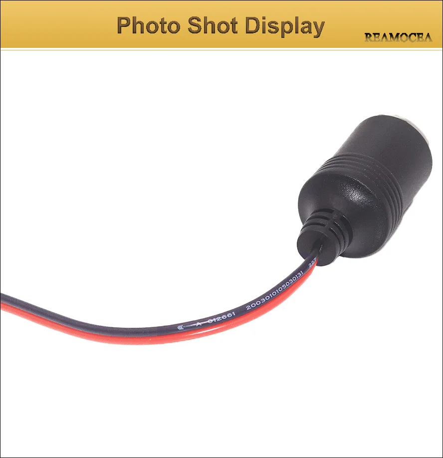 Reamocea 1Pc 12V24V DC 10A Max 120W Car Cigarette Lighter Charger Cable Female Socket Plug Connector Adapter Cable Accessories (11)