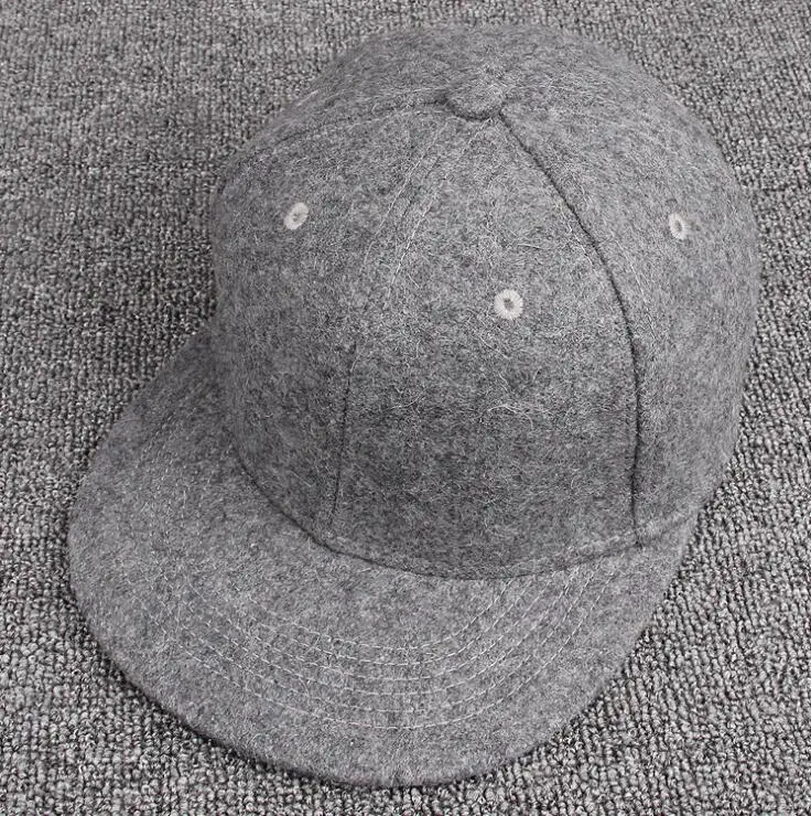 OZyc Новая Зимняя шерстяная шапка Мужская Бейсболка Регулируемая модная новая теплая однотонная черная серая шляпа хип-хоп козырек Шерстяная кепка s