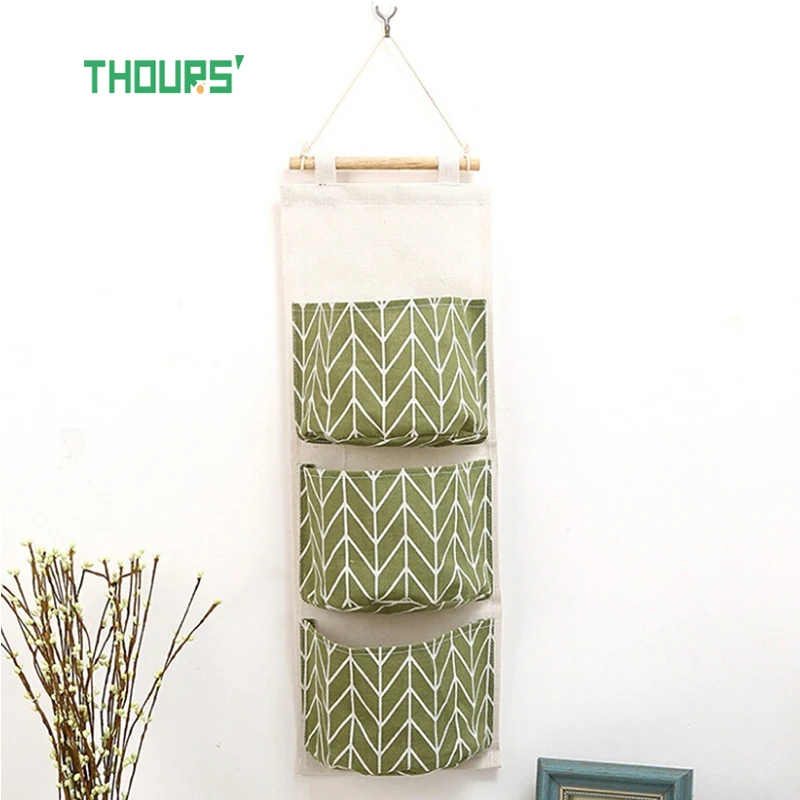 Green Thours 3 слоя настенная сумка для хранения шкаф карман на дверь спальня карман для хранения Домашний декор организации карманы - Цвет: Green