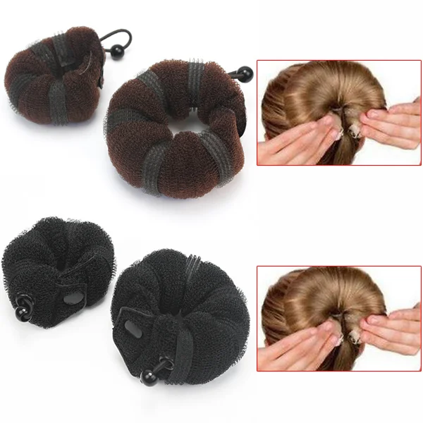 2 шт. удобный для укладки волос Updo Bun Maker мягкая прическа DIY инструмент для женщин коричневый