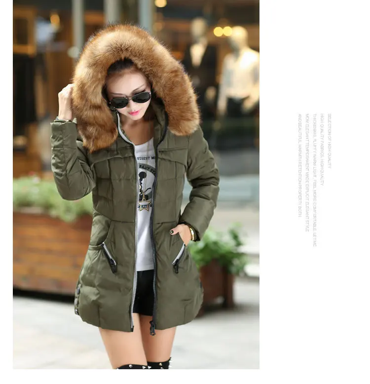 2016 Long Parkas Female Women Winter down Coat Thickening Cotton Winter women Jacket Hooded coat Outwear Parkas for Women Winter