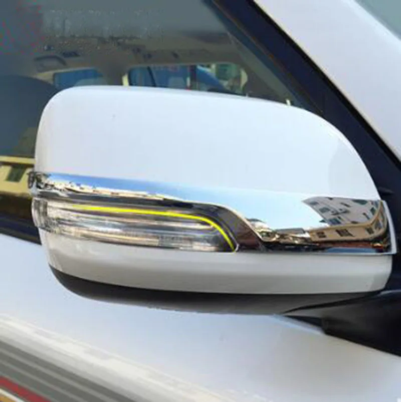 

2pcs Car ABS Chrome Side Mirror Rearview Rubbing Strip Trim for 2012-2016 Land Cruiser LC200