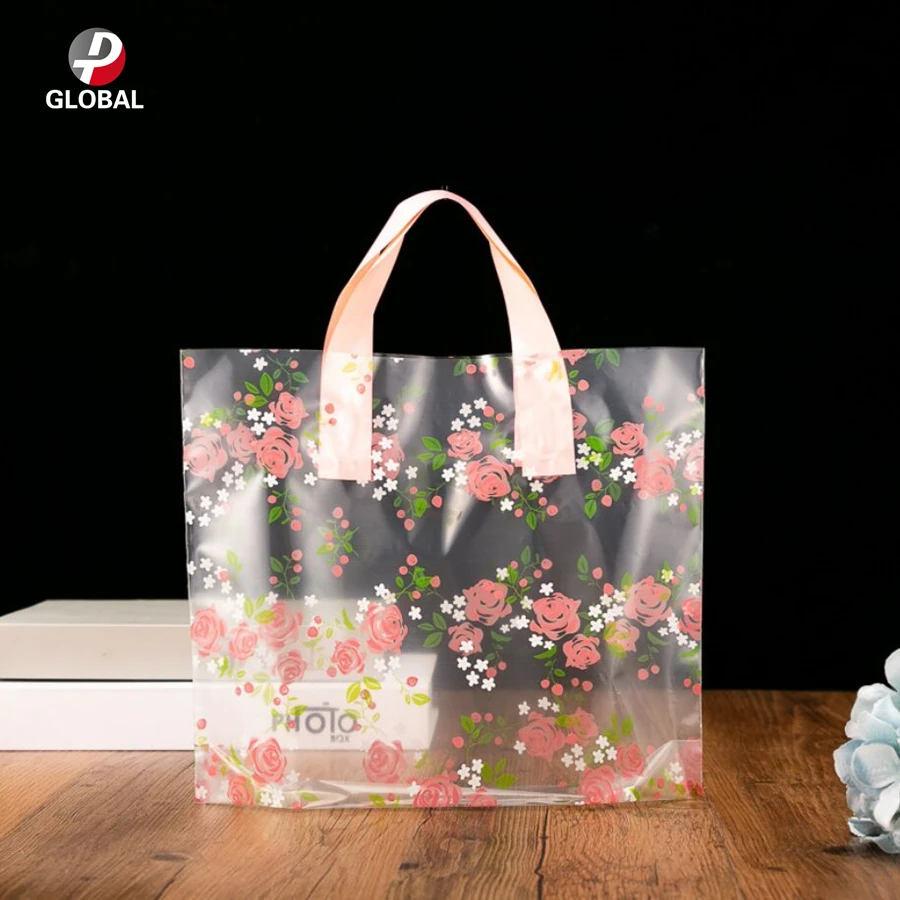 D& P 50 шт., уплотненная пластиковая сумка для свадебной вечеринки с петлей на ручке, пластиковая сумка для переноски, прекрасный подарок, сумки для покупок