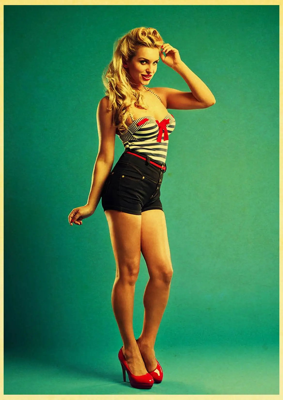 Pin up Girl винтажные плакаты принты настенная живопись Высокое качество декор плакат настенная живопись украшение дома