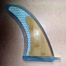 free delivery 2016 Tremendous Sturdy eight”Honeycomb Fiberglass SUP paddle board centre fin Fcs Surf Fins with Bamboo Veneer