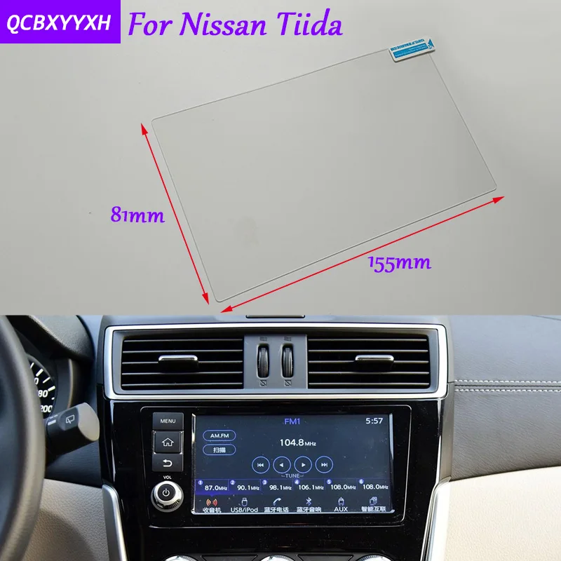 Автомобильный Стайлинг 7 дюймов gps навигационный экран Стеклянная Защитная пленка-стикер для Nissan Tiida авто аксессуары управление ЖК-экраном