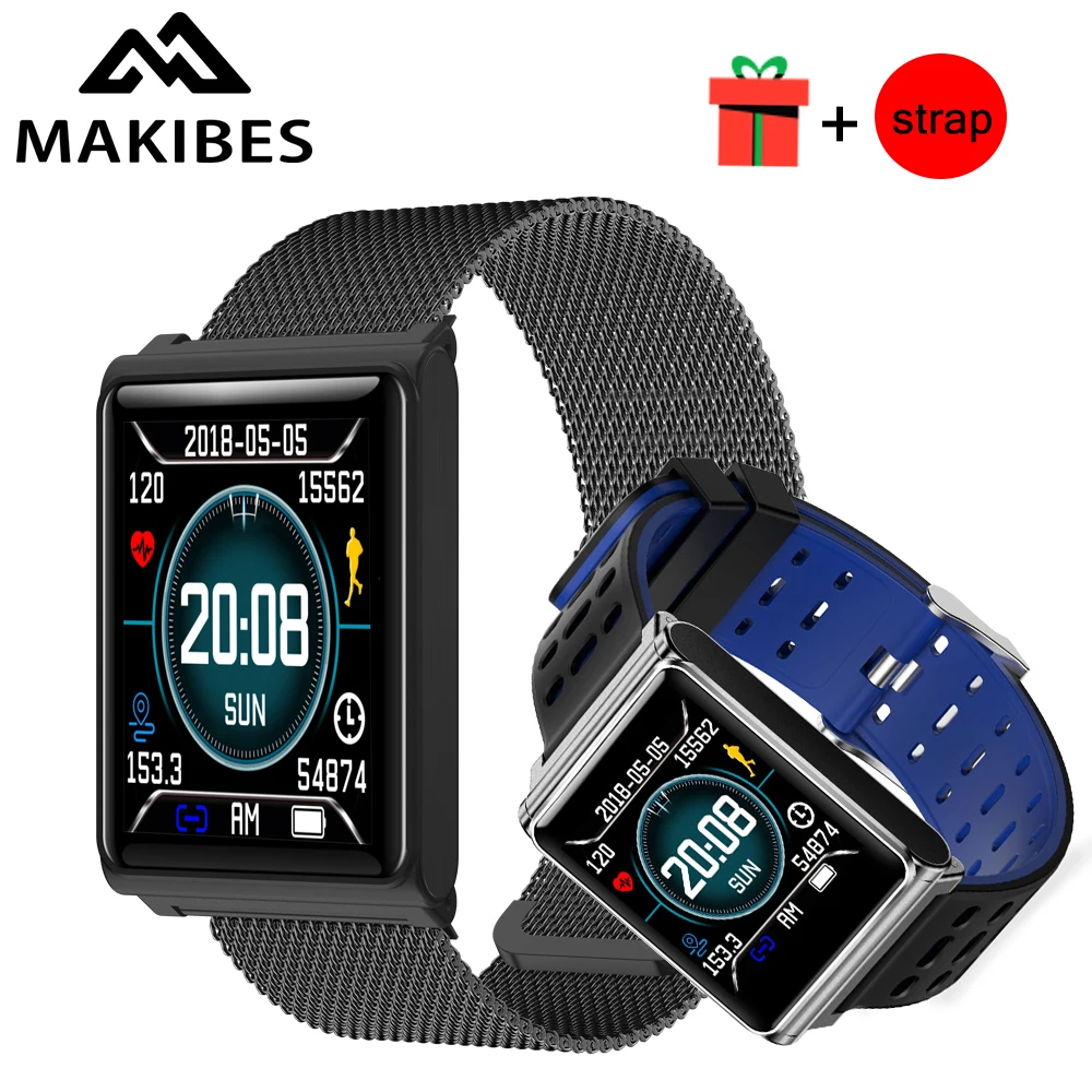 

Makibes CK02 Smart Watch Men Bracelet Heart Rate Monitor Fitness Tracker Clock Smartwatch For IOS Android Wearable Devices