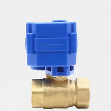 DC12V 24 V Электрический двухходовой клапан, латунный Электрический моторизованный шаровой клапан, электрический привод DN15 DN20 DN25, J19045