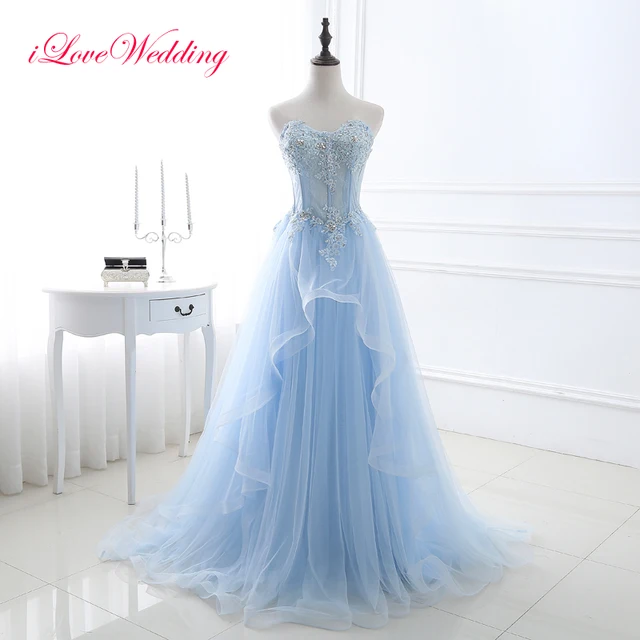 Sleeveless Teal Long Prom Dress