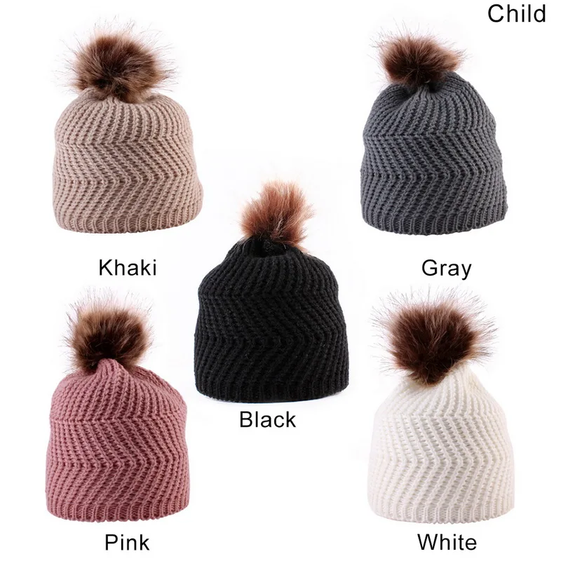 MoneRffi женские головные уборы вертикальный вязаный шерстяной шар шапка зимняя удобная мягкая коллекция мешковатые различные стили шляпа - Цвет: khaki