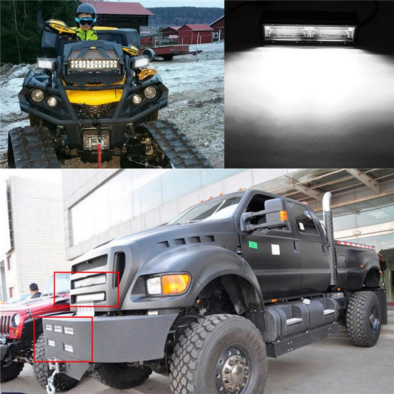 New 7inch 216W 8D Aluminum LED Work Light Bar Flood Driving Lamp SUV ATV Offroad 4WD 21600LM