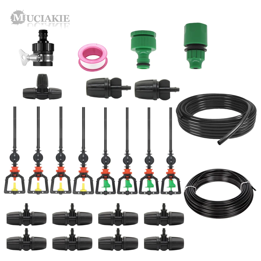MUCIAKIE 1 SET Garden Hanging Watering Irrigation Kits 360 Degree Rotating Water Sprinkler for