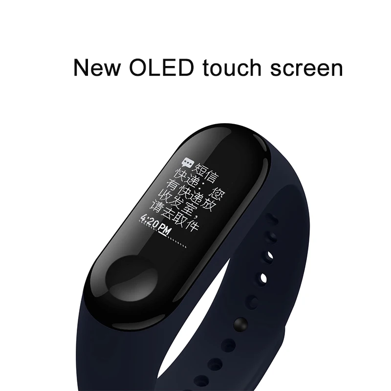 Original Xiaomi mi band 3 Smart wristband bracelet 3 instant message caller ID waterproof OLED forecast clock miband 3