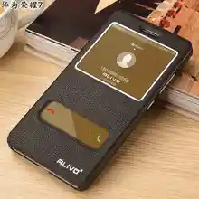 2016 New For Huawei Honor 7 mobile phone case Luxury Flip leather cover 7 colors For Huawei Honor7 view window free shipping