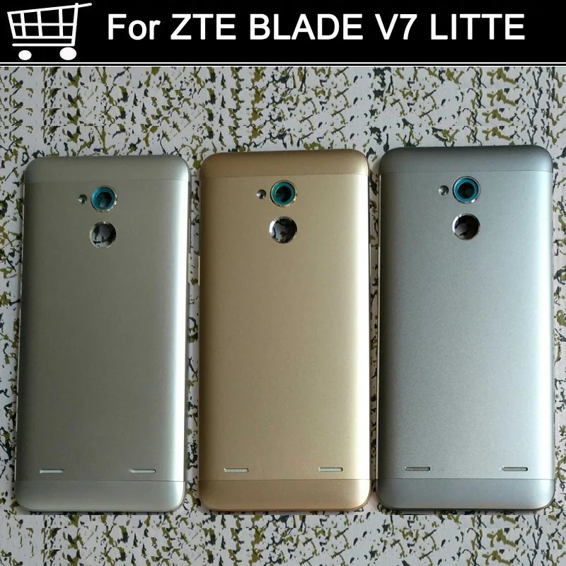 

With LOGO Battery Back Cover Power volume on off button For ZTE Blade V7 V 7 Lite Housing Door Case Without back camera glass