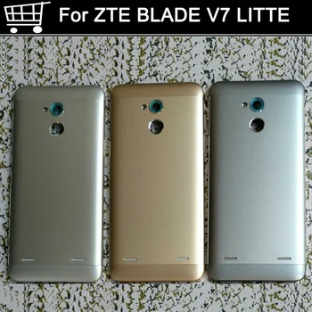 

With LOGO Battery Back Cover Power volume on off button For ZTE Blade V7 V 7 Lite Housing Door Case Without back camera glass