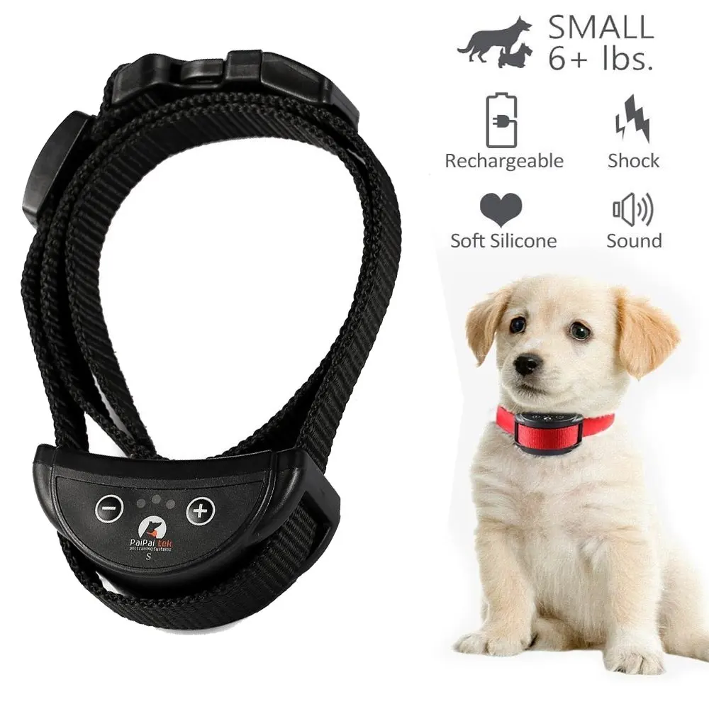 

Automatic Anti bark Dog Collar Electric Shock Vibration 7 Levels Adjustable Sensitivity No Barking for small medium dog supplies