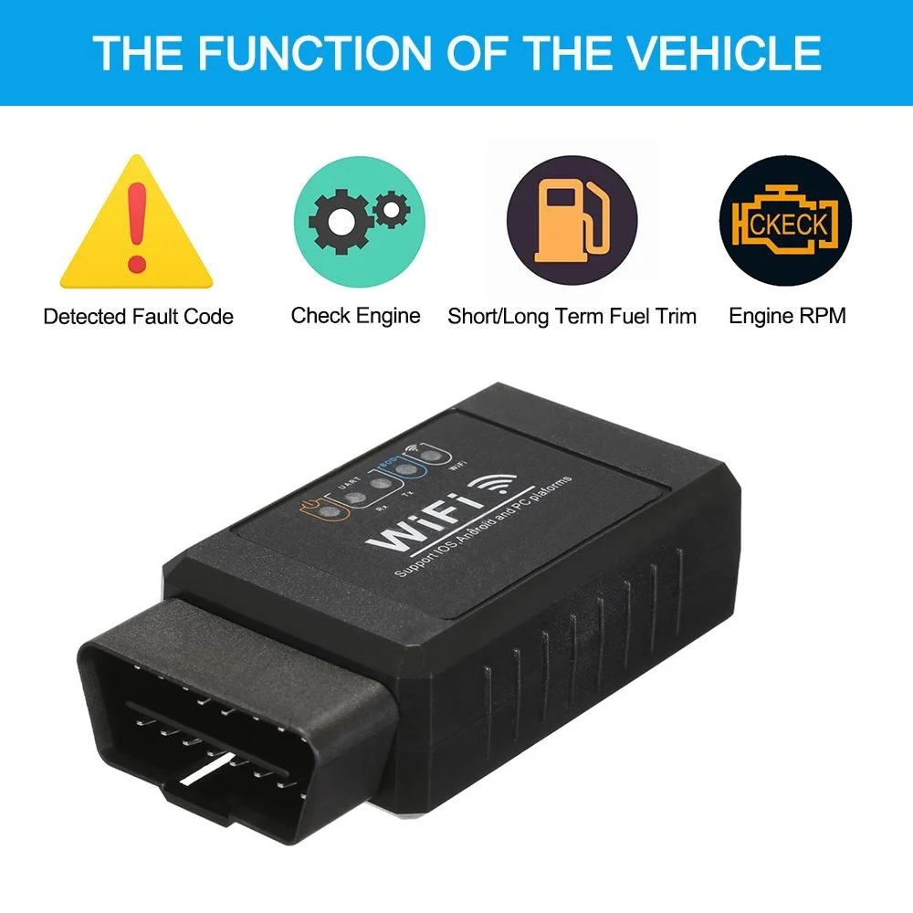 Детектор неисправностей автомобиля поддерживает протокол OBD2 для IOS Android Apple Mini Wifi V1.5 сканер ELM327 Авто тестер автомобильный диагностический инструмент