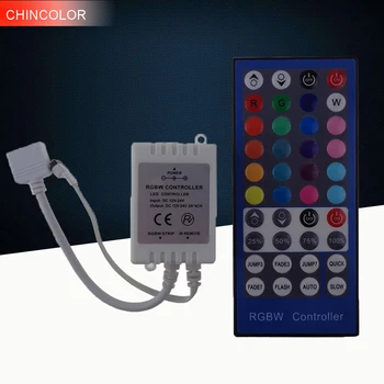 

RGBW Led Controller 5 Pin 40Key DC12 - 24V 2A*4 Channel Dimmer IR Remote Control For 5050 3528 RGBW Led Strip CA
