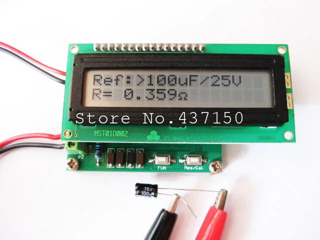 

1PCS X ,Capacitor ESR line detector tester ESR meter + milliohmmeter, Free Shipping