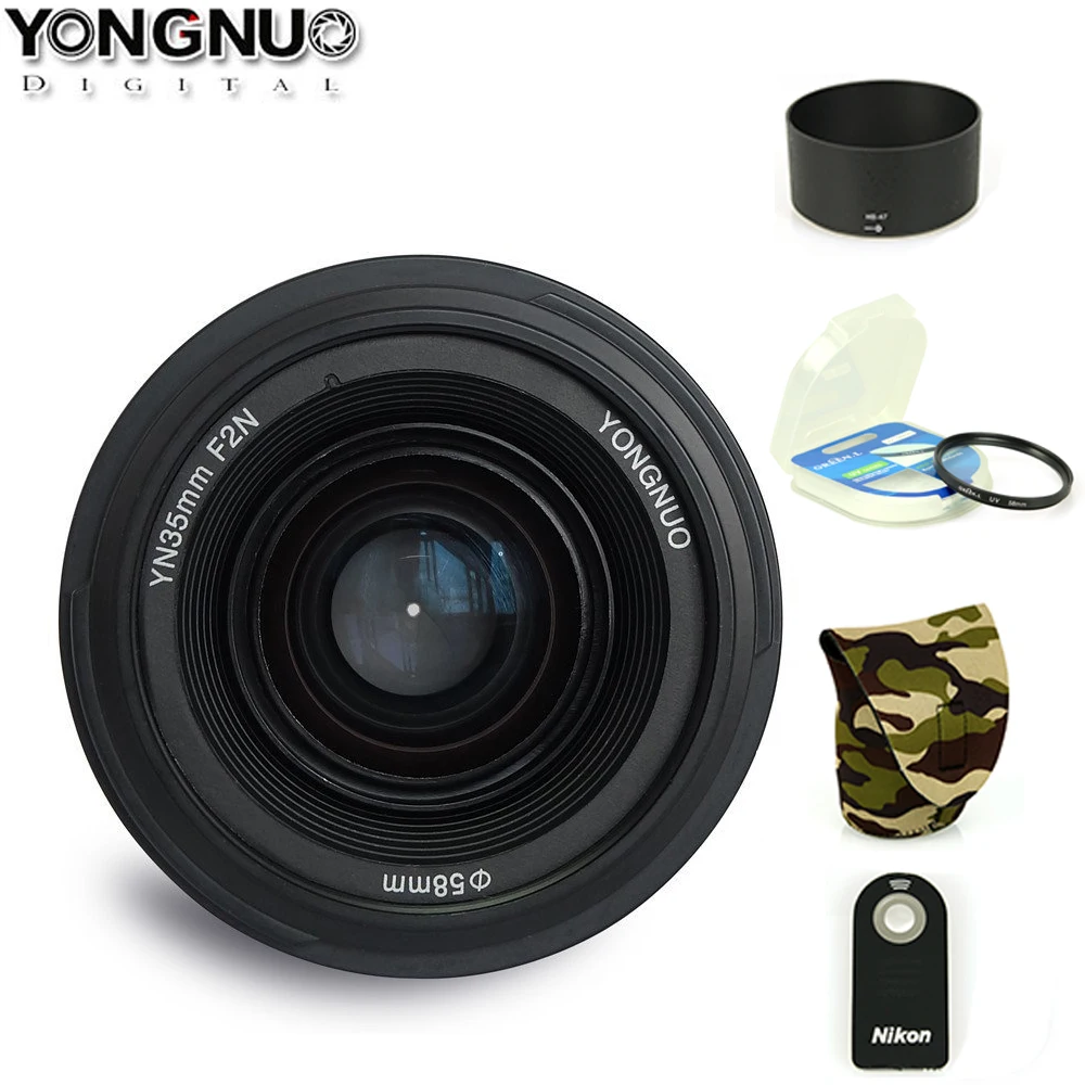 Объектив Yongnuo YN35mm F2 широкоугольный объектив с большой диафрагмой фиксированным