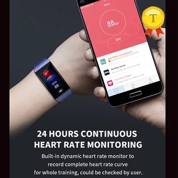 

24 hours continuous dynamic Heart Rate Monitoring Smart band Bracelet Color Screen Sports Fitness Tracker wristband for iphone
