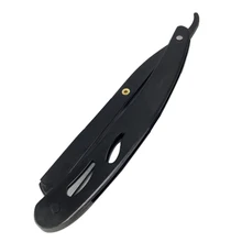 Ручка, держатель для бритвы, бритва для бритья, парикмахерские инструменты, бритва для волос и держатель для лезвий, антикварный черный складной нож для бритья