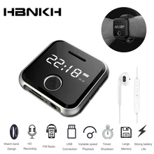 HBNKH R300 MP3 плеер FM радио 16 ГБ Портативный USB мини спортивный Hifi музыкальный плеер Диктофон с ремешком для часов Поддержка TF карты