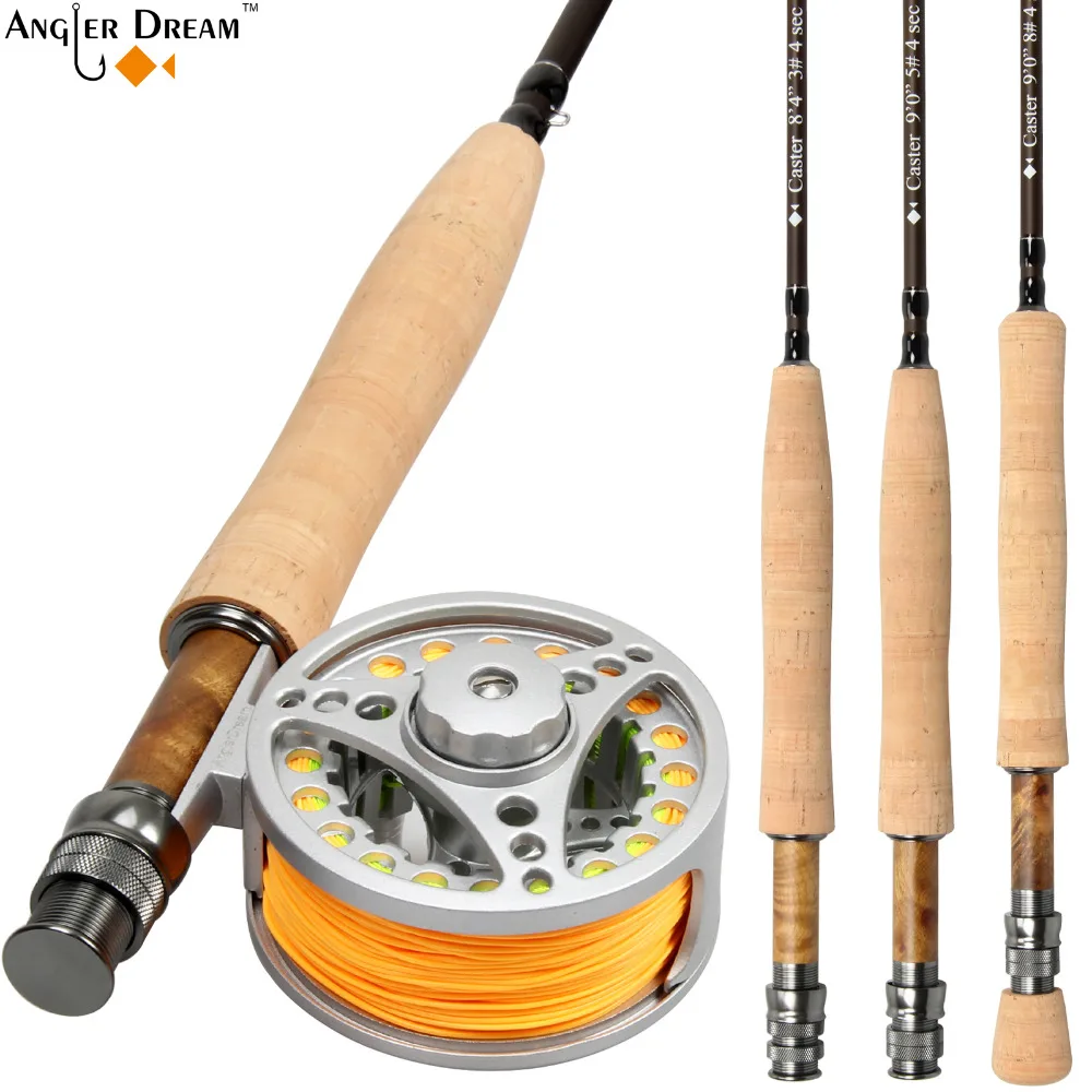 يطير الصيد رود كومبو 8.3/ألياف الكربون 9ft يطير قصبة الصيد مع 3/4 5/6 7/8wt يطير الصيد بكرة و خط