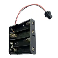 10pcs Portable 6V Battery Holder With Plug 2A Clip Box Case Batteries Holder Container for 4x Batteries