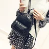 Women Small Genuine Leather Backpack Rivet Bagpack Daily Cute Black Backpack for Teenager Girls Schoolbag Casual Travel Daypack ► Photo 2/6