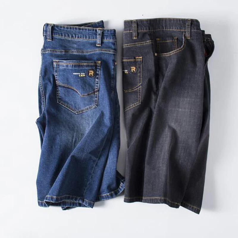 

2018 Summer Fashion Brand Big Size Men Short Jeans Black Male Denim Shorts Men Plus Size 5XL 6XL 40 42 44 48